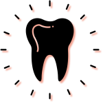 Tooth icon used to illustrate digital marketing for small dental clinics and local dentists