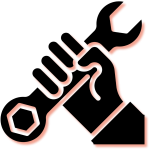 Service industry icon showing digital marketing for small businesses in home repair and trades